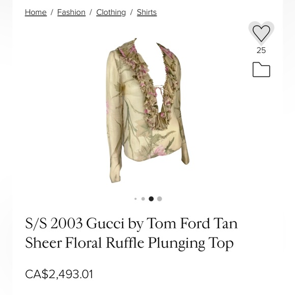 Gucci x Tom Ford - VINTAGE BLOUSE - Picture 10 of 10